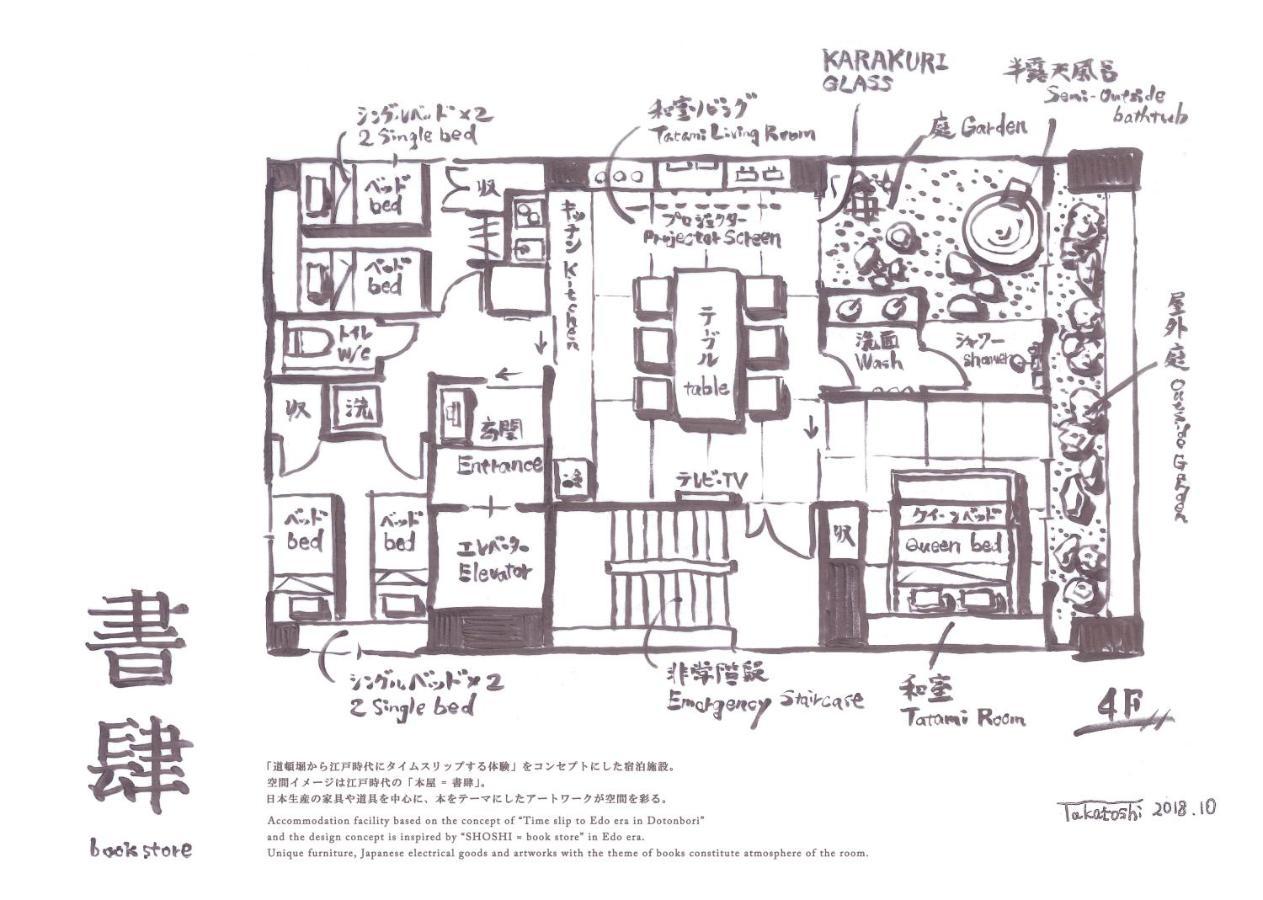 Konjaku-So Dotonbori Garden Spa Stay Osaca Exterior foto